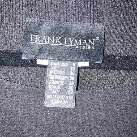 Frank Lyman Design Diamante Trim Overlay Top NWOT Sz 8 - Picture 5 of 7